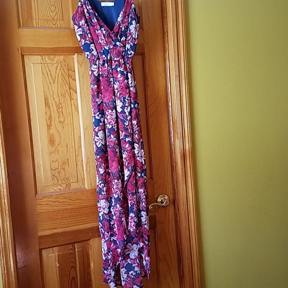 Navy Floral Dress
